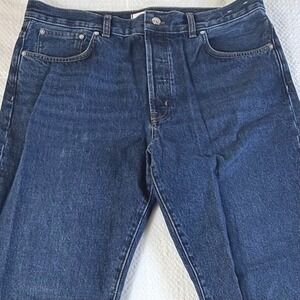 Madewell The Longline Straight Jeans Women's (Actual 35x32) Button Fly High Rise